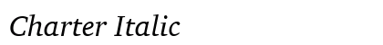 Charter Italic Preview