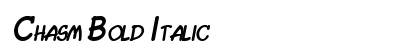 Chasm Bold Italic Preview