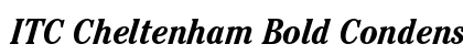 ITC Cheltenham Bold Condensed Italic Preview