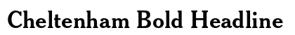 Cheltenham Bold Headline Preview