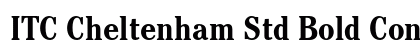 ITC Cheltenham Std Bold Condensed Preview