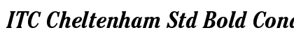 ITC Cheltenham Std Bold Condensed Italic Preview