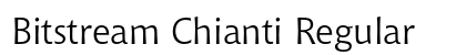 Bitstream Chianti Regular Preview