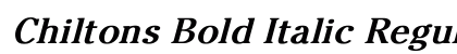 Chiltons Bold Italic Regular preview