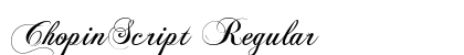 ChopinScript Regular preview