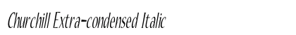 Churchill Extra-condensed Italic Preview