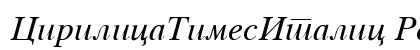 CirilicaTimesItalic Regular preview