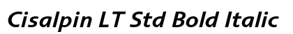 Cisalpin LT Std Bold Italic Preview