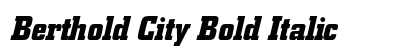 Berthold City Bold Italic Preview