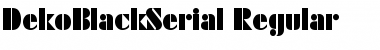 DekoBlackSerial Regular Font