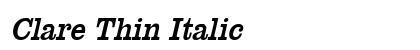 Clare Thin Italic Preview