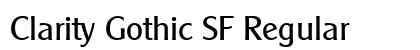 Clarity Gothic SF Regular preview