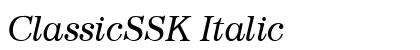 ClassicSSK Italic Preview