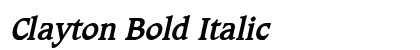 Clayton Bold Italic Preview
