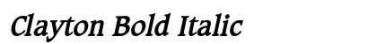 Clayton Bold Italic Preview