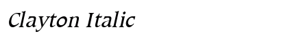 Clayton Italic Preview