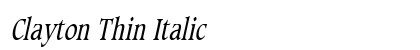 Clayton Thin Italic Preview
