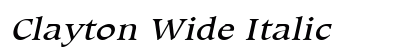 Clayton Wide Italic Preview