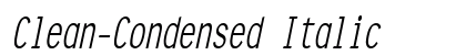 Clean-Condensed Italic Preview