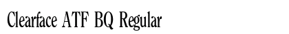 Clearface ATF BQ Regular Preview