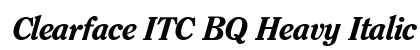 Clearface ITC BQ Heavy Italic Preview