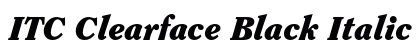 ITC Clearface Black Italic Preview