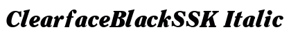 ClearfaceBlackSSK Italic Preview