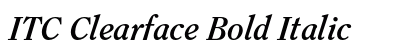 ITC Clearface Bold Italic Preview
