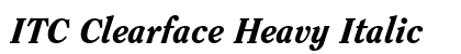 ITC Clearface Heavy Italic Preview