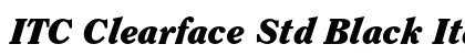 ITC Clearface Std Black Italic Preview