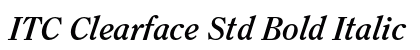 ITC Clearface Std Bold Italic Preview