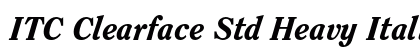 ITC Clearface Std Heavy Italic Preview