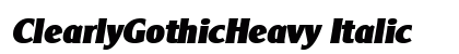 ClearlyGothicHeavy Italic Preview