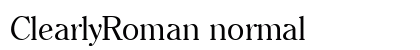 ClearlyRoman normal preview