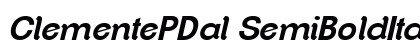 ClementePDal SemiBoldItalic preview