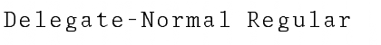 Delegate-Normal Regular Font