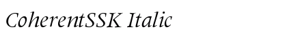 CoherentSSK Italic Preview
