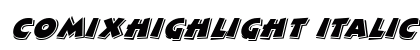 ComixHighlight Italic Preview