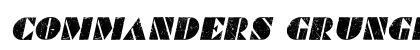 Commanders Grunged Italic preview