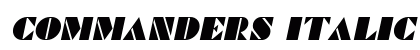 Commanders Italic preview