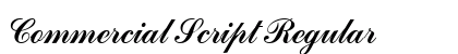 Commercial Script Regular Preview