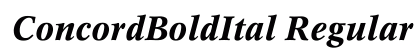 ConcordBoldItal Regular preview