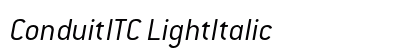 ConduitITC LightItalic Preview