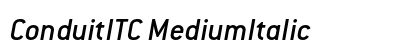 ConduitITC MediumItalic Preview