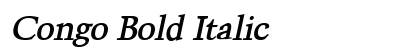 Congo Bold Italic Preview