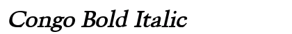 Congo Bold Italic Preview