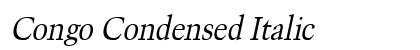 Congo Condensed Italic Preview