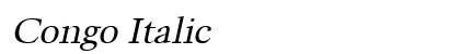 Congo Italic Preview