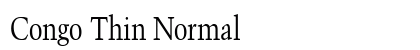 Congo Thin Normal preview