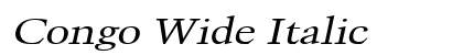Congo Wide Italic Preview